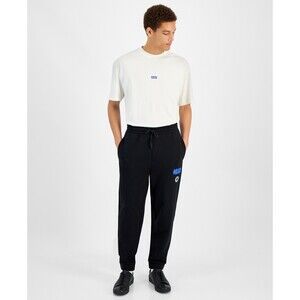 HUGO Cotton-terry Tracksuit Bottoms with Happy HUGO Logo